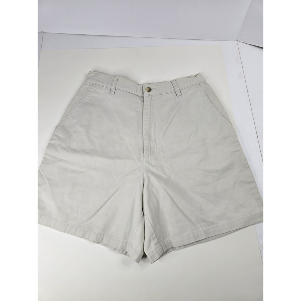 Eddie‎ Bauer Shorts Womens 8 Beige Tan Cotton Chino Outdoor Hiking Fishing